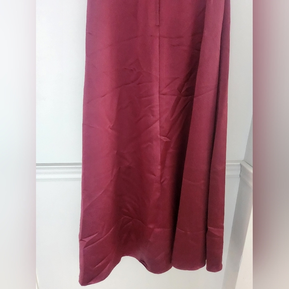 Mori Lee Womens Strapless Dress Size 13/14 Claret/Wine Bridesmaid Formal Prom - Picture 8 of 10